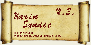 Marin Sandić vizit kartica